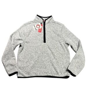 NWT Canada Weather Gear Men's XL Quarter‎ Zip Pullover Grey Heather Knit Sweater